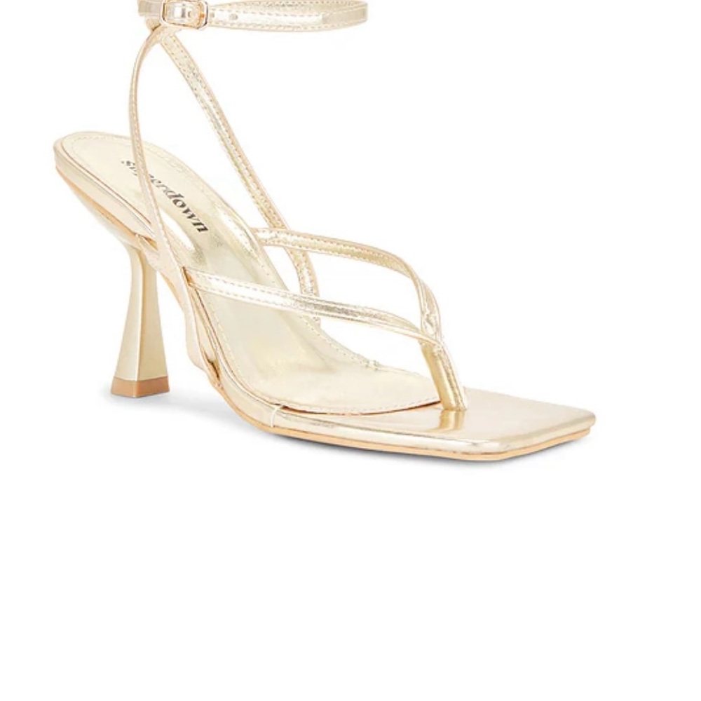 Superdown size 9 Gold Strappy Heels. Worn once inside. Retail $98
